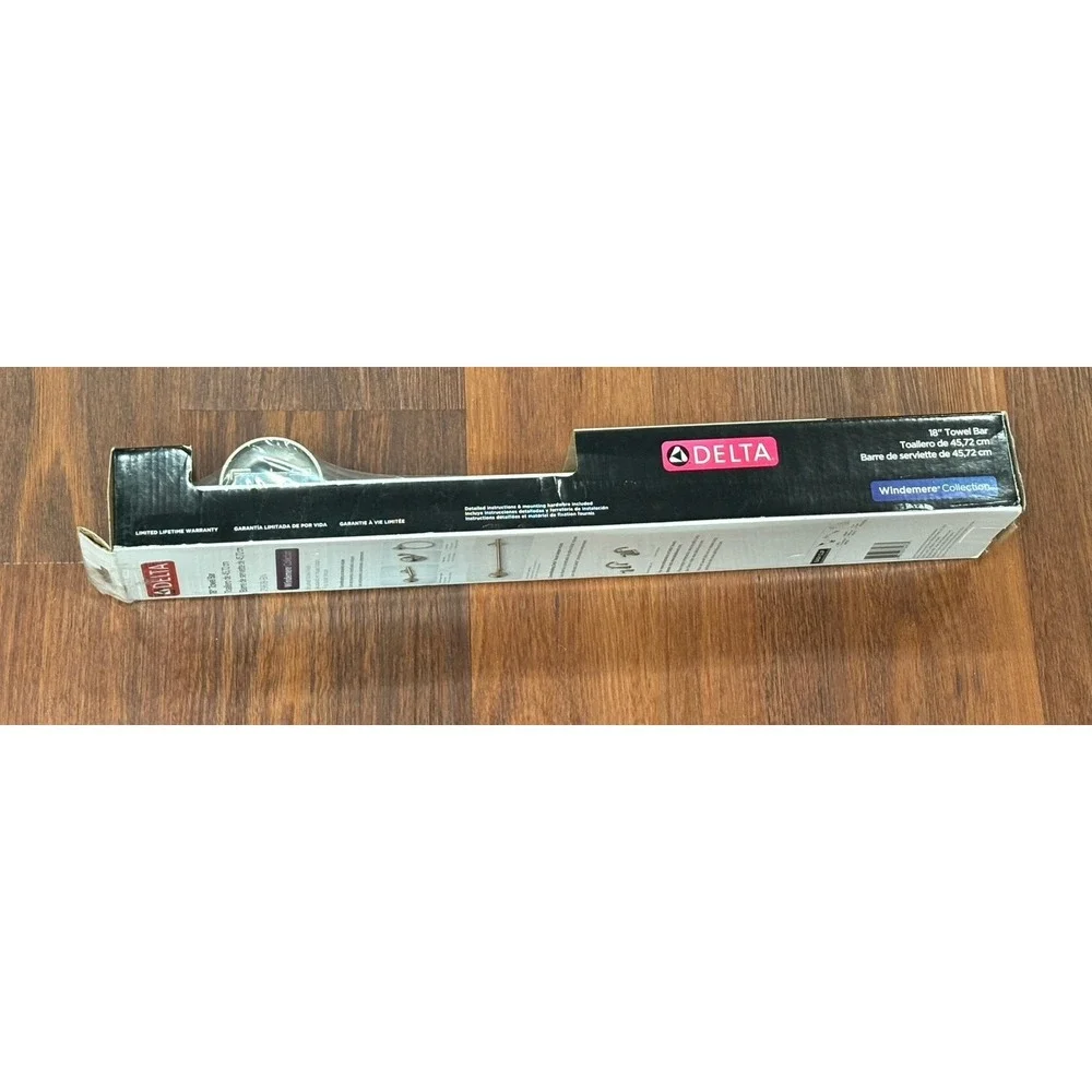 Delta Windemere 18-inch Towel Bar Brushed Nickel finish New In Box